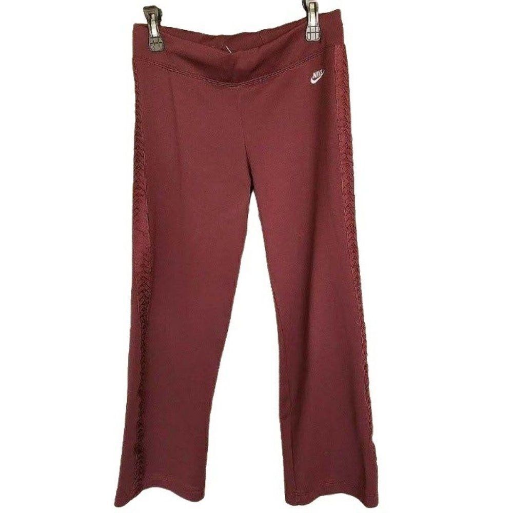 Nike Women's Petite Vintage Golf Casual Pants Lounge Burgundy Size Small